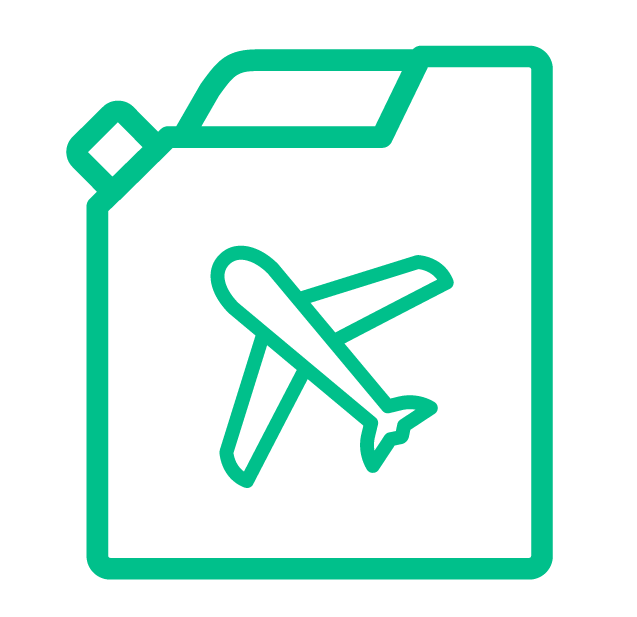 Jerry can with passenger aircraft on the side