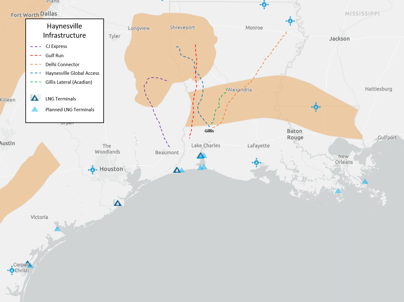 Haynesville Infrastructure Chart